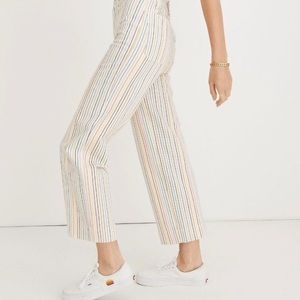 Madewell white & color pin striped jeans